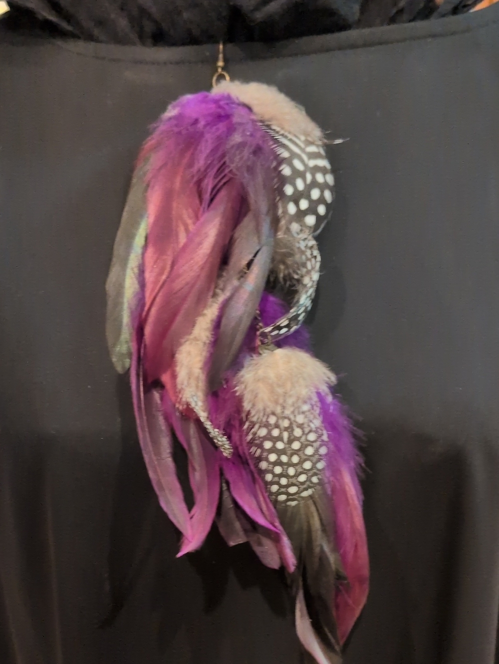 Single Feather Earring Hamdmade Etsy 10"